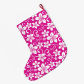 ブルーハワイ（ホットピンク） ラージクリスマスストッキング (裏面 (吊り時))