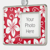 ブルーハワイ（赤） シルバープレートフレームオーナメント (左)