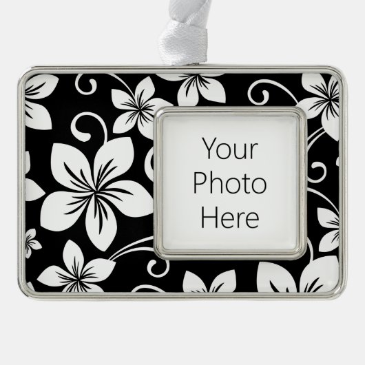 ブルーハワイ（黒） シルバープレートフレームオーナメント (正面)