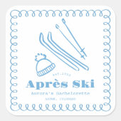 ブルーハンドドロッドウィンターエレースキーバチェロレッテ スクエアシール (正面)