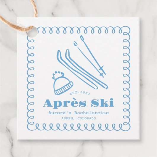 ブルーハンドドロッドウィンターエレースキーバチェロレッテ フェイバータグ (正面)