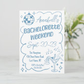 ブルーハンドドロッドディスコバチェロレッテ週末 招待状 (スタンド正面)