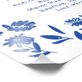 ブルーハンドドロフラワーシグネチャーカクテルサイン フォトプリント            (角)