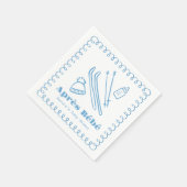 ブルーハンドドローエールベベベベボイベビシャワー スタンダードカクテルナプキン (角)