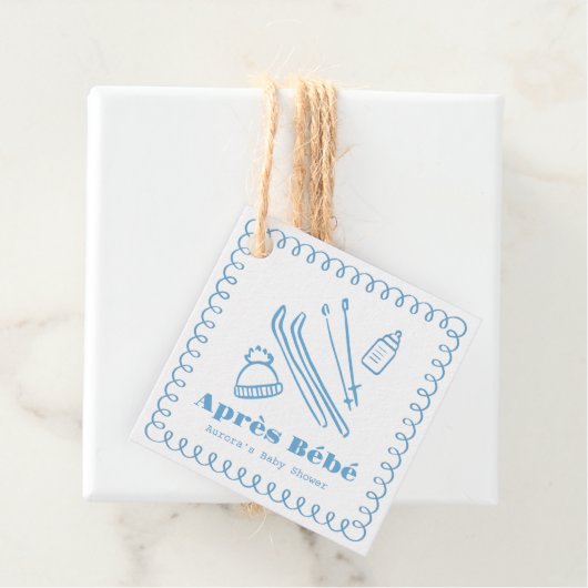 ブルーハンドドローエールベベベベボイベビシャワー フェイバータグ (インサイチュ)