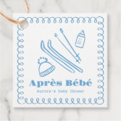 ブルーハンドドローエールベベベベボイベビシャワー フェイバータグ (正面)