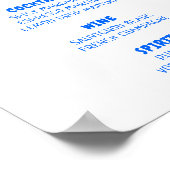 ブルーハンドドローシーシェル沿岸バーメニュー ポスター (角)