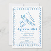 ブルーハンドドロードエレースキーブライダルシャワー 招待状 (正面)