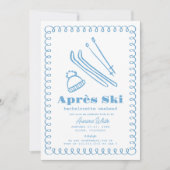 ブルーハンドドロードエールスキーバチェロレッテ週末 招待状 (正面)