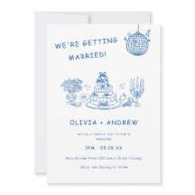 ブルーハンドドローンファンシーな結婚式
