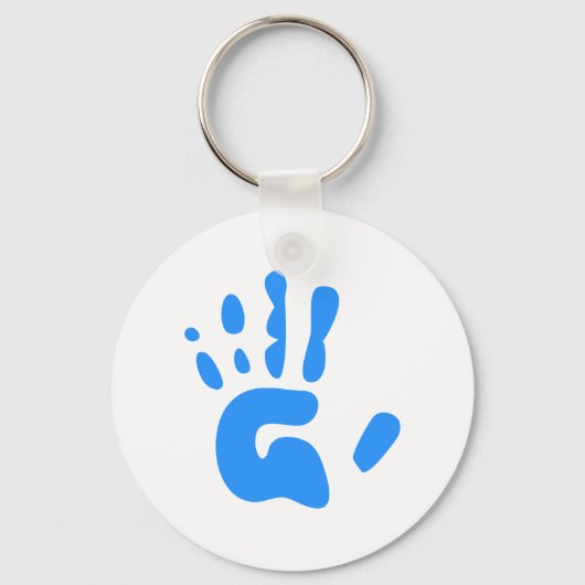 ブルーハンドプリント キーホルダー (正面)
