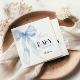 ブルーハンドボー書ド描男の赤ちゃんシャワー スタンダードカクテルナプキン