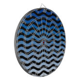 ブルーハーズ波形ストライプ装飾 ダーツボード (正面左)