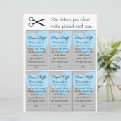 ブルーハートおむつラッフル小さな男の子ベビーシャワー 招待状 (スタンド正面)