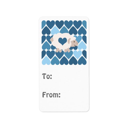 ブルーハートと可愛い子羊 ラベル (正面)