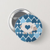 ブルーハートと可愛い子羊 缶バッジ (正面&裏面)