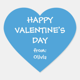 ブルーハートのバパーソナライズされたレンタギフトラベル ハートシール