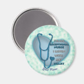 ブルーハートの優れたナース マグネット (正面/裏面)