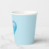 ブルーハートイラストレーション 紙コップ (左)