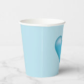 ブルーハートイラストレーション 紙コップ (右)