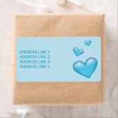 ブルーハートカスタム文字 ラベル (インサイチュ)