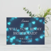 ブルーハートグリッターは私の花嫁になる 招待状 (スタンド正面)