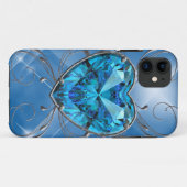 ブルーハートジェム Case-Mate iPhoneケース (裏面(横))