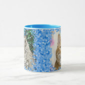 ブルーハートスクエアインスタグラムキャット2写真 マグカップ (中央)