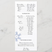 ブルーハートスノーフレーク結婚式 プログラム (裏面)