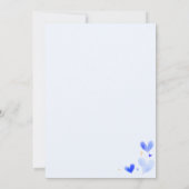 ブルーハートズウィーリトルスウィートアート誕生日 招待状 (裏面)