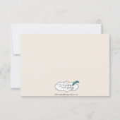 ブルーハートツリーオンアイボリーのリ結婚ハーサルディナー 招待状 (裏面)