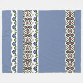 ブルーハートデザイン フリースブランケット (正面(横))