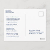 ブルーハートトレンディーオールスクール卒業4枚 ポストカード (裏面)