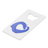 ブルーハートドラゴンの白 クレジットカード栓抜き (正面アングル)