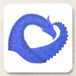 ブルーハートドラゴンの白 コースター