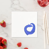 ブルーハートドラゴンの白 スタンダードカクテルナプキン (インサイチュ)