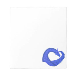 ブルーハートドラゴンの白 ノートパッド