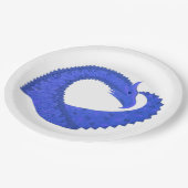 ブルーハートドラゴンの白 ペーパープレート (アングル)