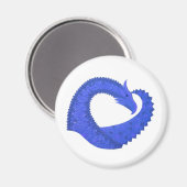 ブルーハートドラゴンの白 マグネット (正面/裏面)