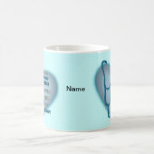 ブルーハートナイトナースカスタムナースマグ コーヒーマグカップ (中央)