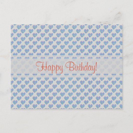 ブルーハートハッピーバースデー! ポストカード (正面)