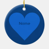 ブルーハートバカスタムンタインオーナメント セラミックオーナメント (裏面)