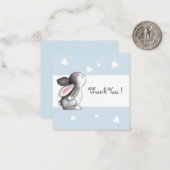 ブルーハートバニーサンキューノートカード ノートカード (正面/裏面インサイチュ)