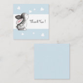 ブルーハートバニーサンキューノートカード ノートカード (正面/裏面)