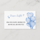 ブルーハートバルーン付おむつラッフルチケット エンクロージャーカード (正面)