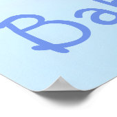 ブルーハートバルーン象ボーイベビーシャワー ポスター (角)