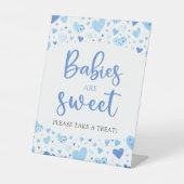 ブルーハートバレンタインデーシャワーベビーは甘い 台座サイン (正面)