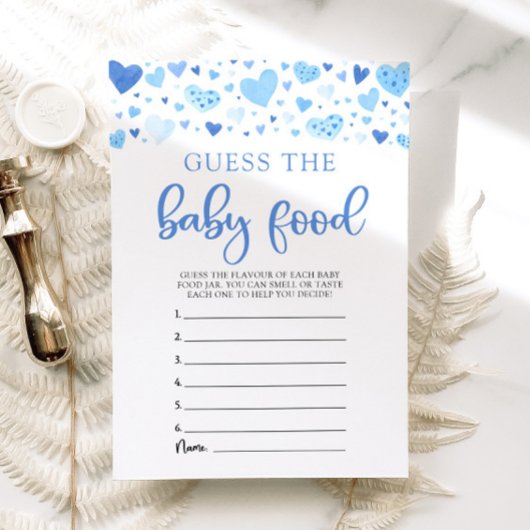 ブルーハートバレンタインデーベビーフードゲーム 招待状