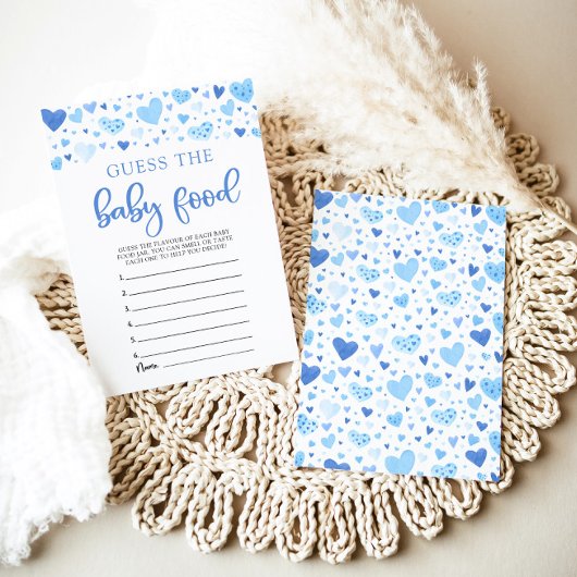 ブルーハートバレンタインデーベビーフードゲーム 招待状