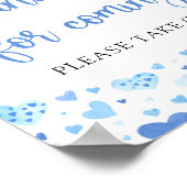 ブルーハートバレンタイン来のサイン ポスター (角)